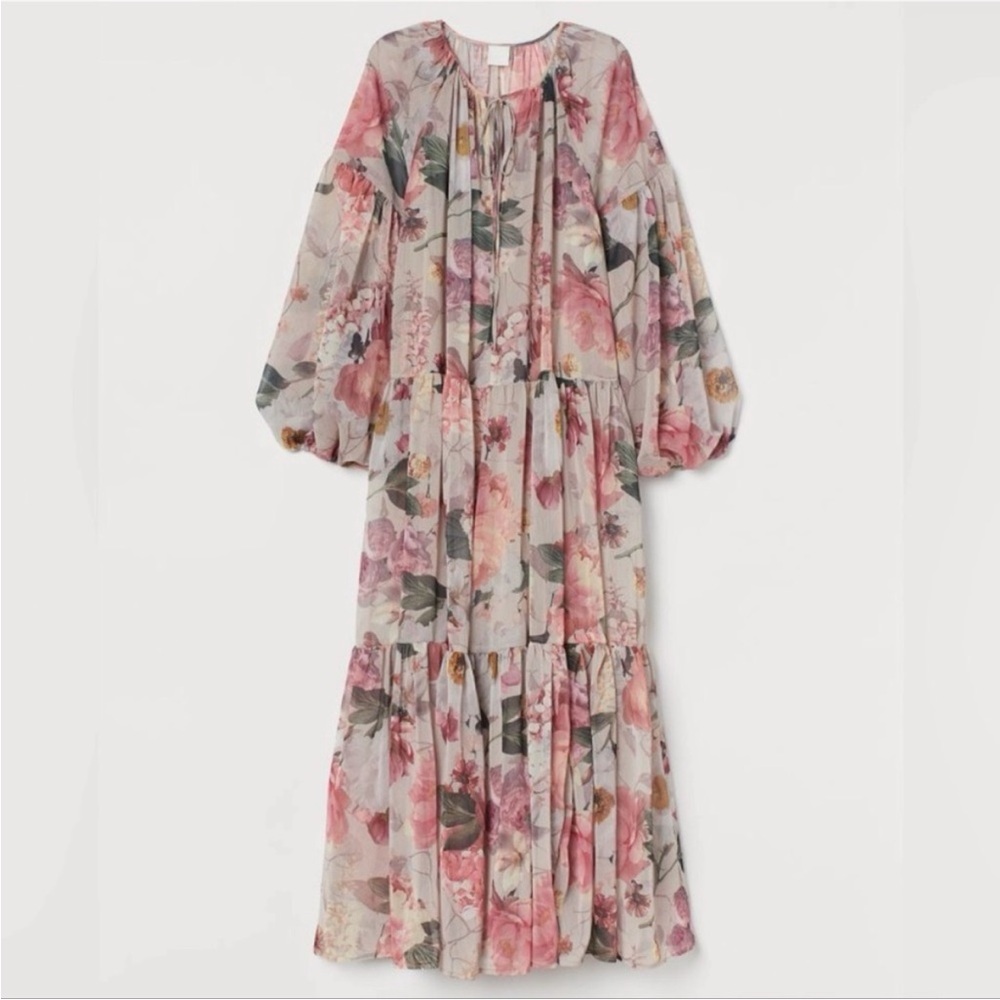 H&M Floral Pink Maxi Dress